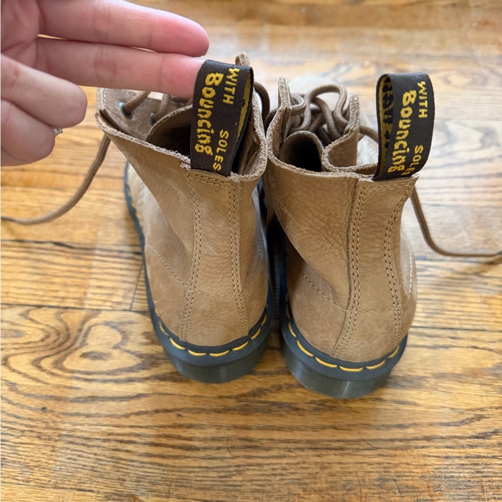 Dr. Martens Tan Suede Boots - Picture 3 of 7